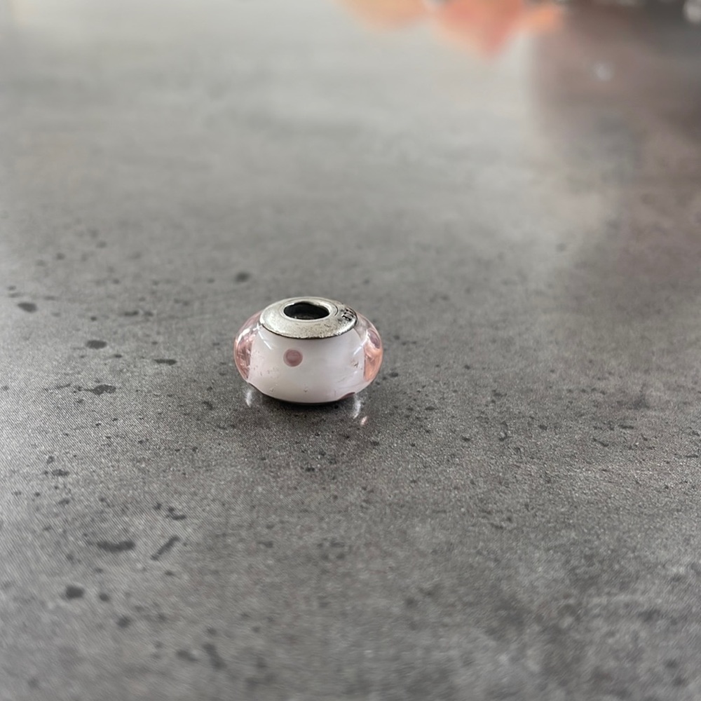 Pink murano pandora charm